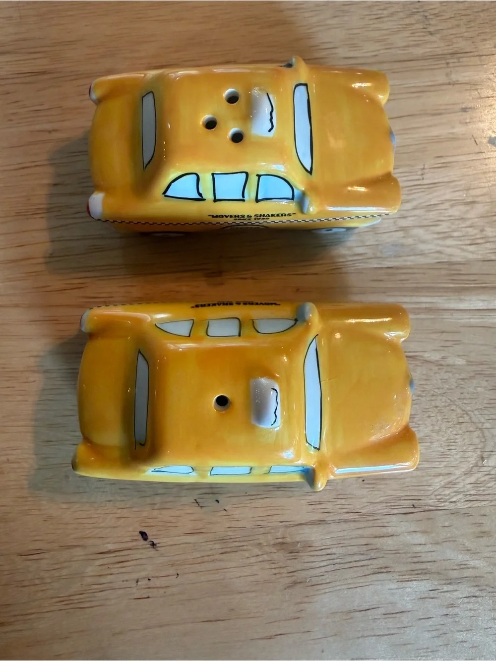 Yellow taxi cab salt & pepper shakers by Pier 1 EUC